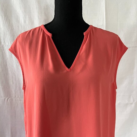 Chelsea28 Orange Blouse Size Medium Hi-Low Tank Style Work Wear - 0352 - Picture 2 of 5